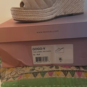 Tan Suede Wedge Sandals